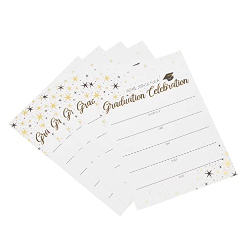 60 Pack Blank Graduation Party Invitations With Envelopes, Celebration Supplies, White (5 X 7 In) #TOP6
