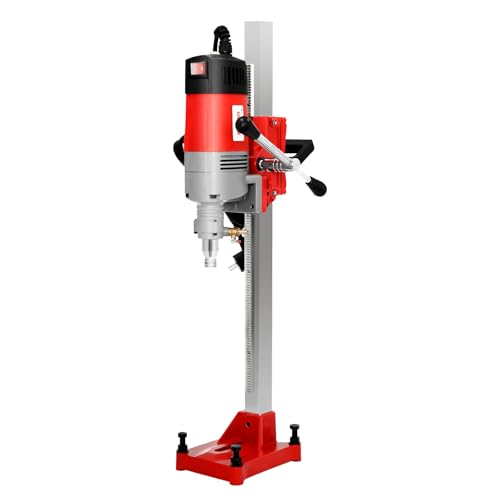 Taladro de Núcleo 2300W Taladro de Diamante 740rpm M22 Máquina de Perforación de Hormigón 0-165mm Diámetro de perforación con Medidor de Nivel 1 Manguera 1 Mango de Elevación