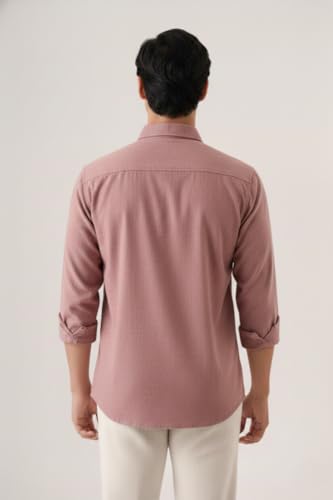 Image of CRYSTAL SKY Men Airy Linen Cotton Shirt Regular Fit Full Sleeves Solid Formal Shirt Stylish Daily Casual Office Wear