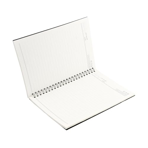 Bloc-notes A5 spirale avec pages lignées et couverture kraft noir pour notes de bureau - 4