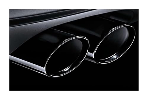 Tuyau d'échappement voiture embouts anti-corrosion en titane noir - 2