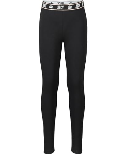 Juicy Couture Girls' Leggings, Full Length Pull-on Stretch Pants with Logo Design & Elastic Waistband