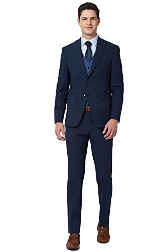 Image of Peter England Men's Polyester Blend Suit-Dress Set