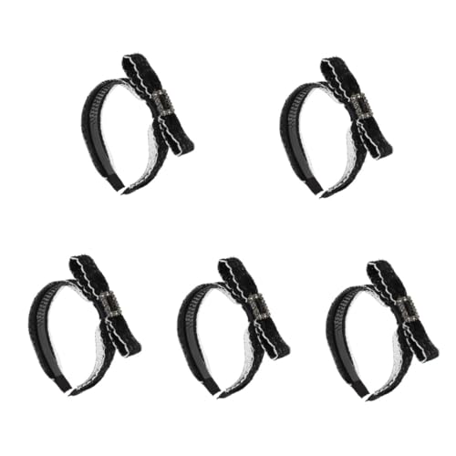 Bandeau large à nœud pour mariage et fêtes : lot de 5 accessoires de coiffure élégants en tissu