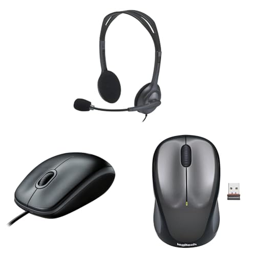 Image of Logitech H111 Wired On Ear Headphones with Mic Black