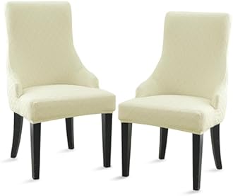 Liykimt Stretch Wingback Side Chair Slipcover-Accent Chair Cover Slipcover with Arm,Washable Upholstered Arm Dining Chair with Nailed Trim Protector for Dining Living Room