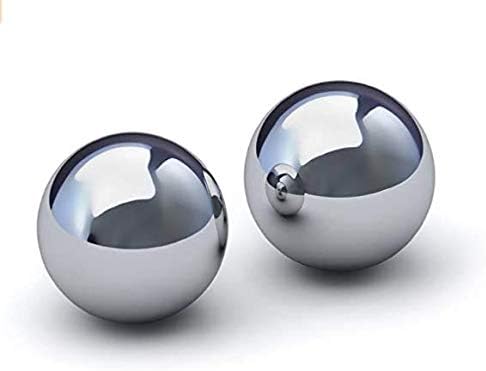 Stainless Steel Baoding Balls.Solid Style,no Chime,Chinese Health Massage Balls for Hand and Wrist Strengthening,Therapy, Exercise. (45mm 1.8in)
