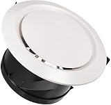 XYWHPGV Presa d'aria da 4,92 pollici Presa d'aria circolare Uscita di scarico regolabile Altezza 3,35 pollici, per ventilazione HVAC Bagno cucina ufficio, plastica ABS, bianco (40b8f 48aeb 70d88 7350