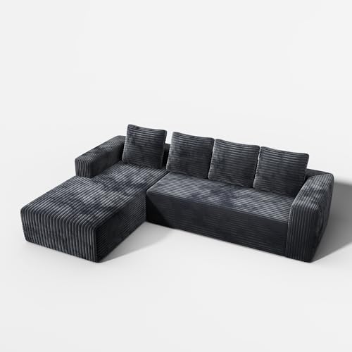 Image of KEIKI Cloud Modular Sectional Sofa with L Shape Chaise, Left Facing Lounge Configuration for Living Space