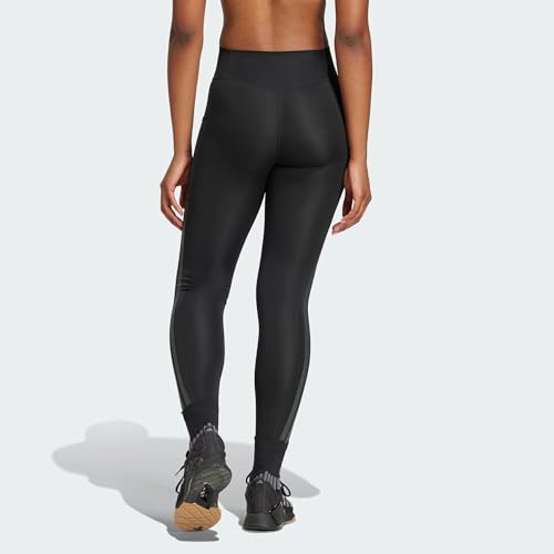 Mallas largas Optimé 3 Bandas anti-transparencias con talle alto moldeador para mujer activa 4