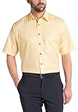 eterna Herren Hemd Kurzarm Comfort Fit 3123/75/K198 Gelb XL/43