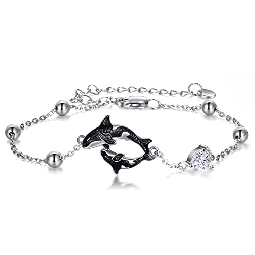 Bracelet femme argent réglable avec breloques perles tendances
