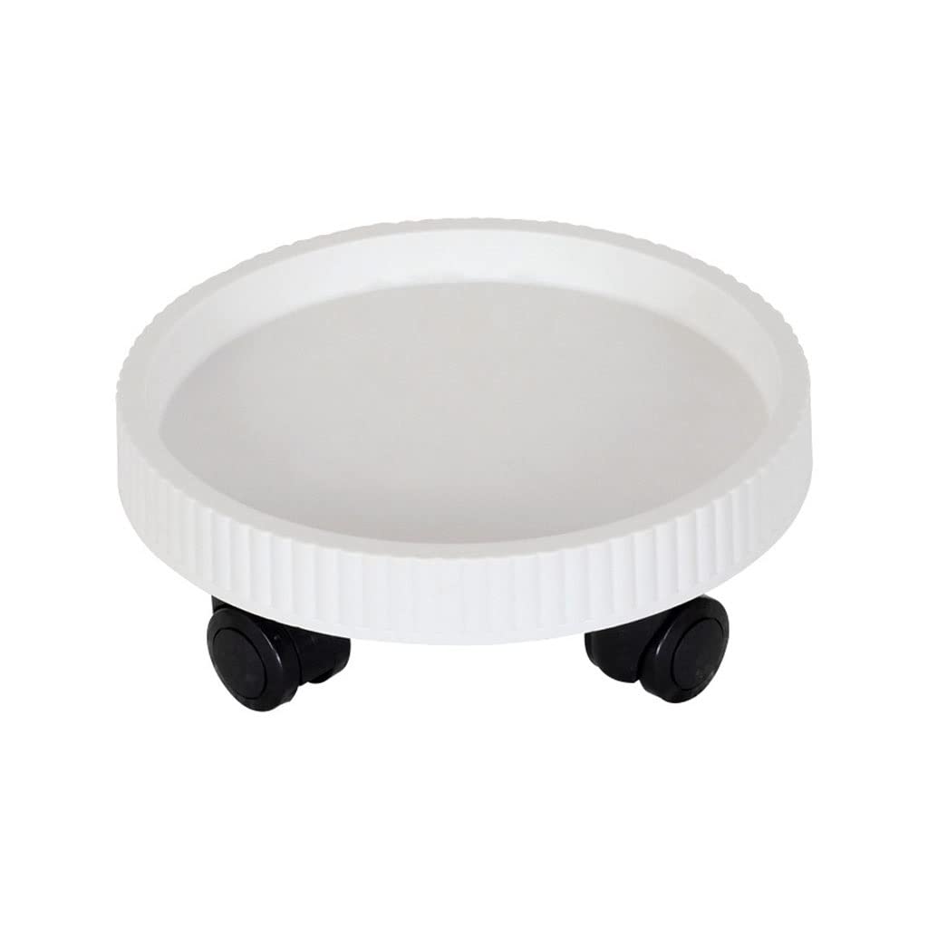 HPTHLY Bonsai Pedestal Vase Pedestal Stands Plant Caddy Flower Pot Tray Removable Flower Pot Base Roller Flower Pot Mat Household Plant Water Tray Plant Stands Outdoor,Grey-32Cm (White 36Cm)