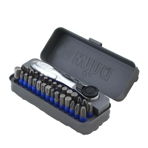 Image of Wiha 76889 32 Piece GoBox TerminatorBlue Impact Bit Set with Mini Ratchet