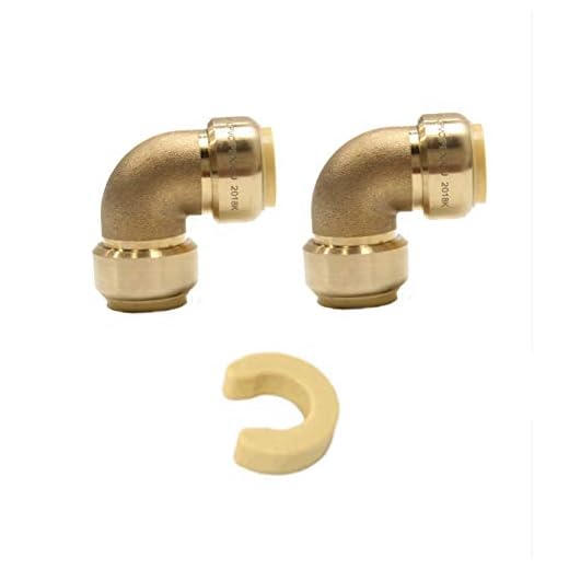 (Pack of 2) EFIELD 3/4 Inch Elbow Push-Fit Fitting to Connect Pex, Copper, CPVC with a Disconnect Clip