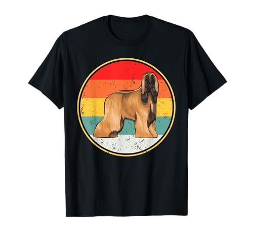 Vintage Retro Sunset Afghan Hound Dog T-Shirt