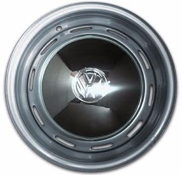 Calota Aço Cromado Com Logo Para Fusca e Kombi Volkswagen Bojuda Volks VW