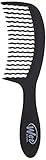 Wet Brush Original Detangler Wave Tooth Design Hair Brush with Ultra Soft Intelliflex Bristles, Travel Hair Detangling Comb for All Hair Types and Less Breakage (Black)