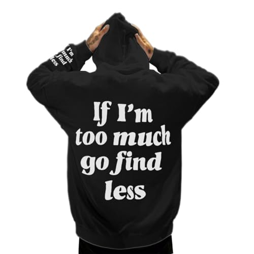 Sweat à capuche imprimé avec message en lettres anglaises sweat-shirt noir