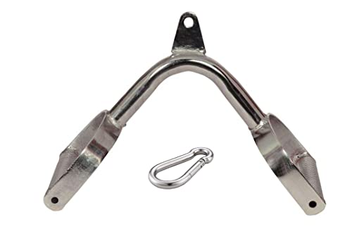 Image of Gyming World VD Bar, Attachment, Double D Handle | High Pulley | LAT Bar with Safety Lock