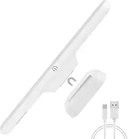Luminária LED Recarregável Sem Fio com Suporte Magnético e Botão Touch | Luz Bastão USB 35cm para Armário, Closet, Cozinha e Escritório Premium