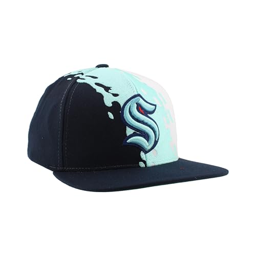 Image of ZHATS NHL Unisex-Adult NHL Officially Licensed Adjustable Snapback Hat Flat Bill Z11 Retro Paintbrush