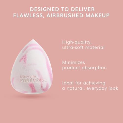 Image of Daily Life Forever52 Skin-Like Blend Sponge Tear Drop | Ultra-Soft & Reusable Makeup Sponge | Gentle on Skin | Easy to Clean | Expands for Smooth, Even Coverage
