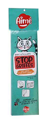 Aimé| Stop'Griffes Klebeband Doppelseitig Kratzschutz Sofa Katze x24| Sofaschutz Katze gegen Kratzer| Kratzschutz für Sofa, ohne schädliche Substanzen| Für alle Oberflächen| 30x4,5cm