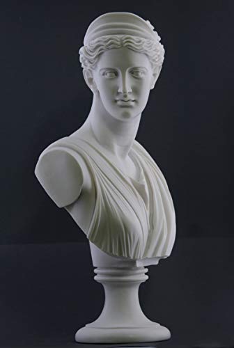 Artemis Diana Bust Head Greek Roman Goddess Statue Handmade Sculpture 19.88 Inches #TOP6