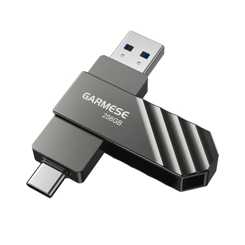 GARMESE 256GB USB C Flash Drive, Read Speed Up to 150MB/s USB 3.1 Gen 1 High-Speed Thumb Drive, Plug and Play Dual Port Memory Stick Compatible with Smart Phone/PC/Laptop/Tablet