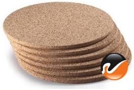 WidgetCo 3/8" x 12" Round Cork for Placemats, Cork Trivets, Plant Holderss (Pack of 6)