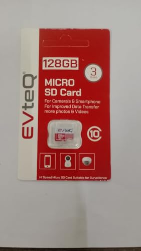 Image of EvteQ microSDXC Memory Card | UHS-3 | Up to 140MB /s Read & Write Speed | High-Performance Data Transfer | Low Power Consumption | 4K Video Recording (128, GB)