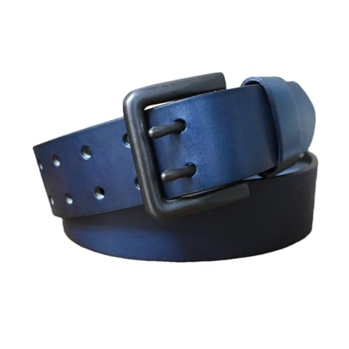 Men's 4.3Cm*105-125Cm Belt Genuine Leather Jeans Belts Double Pin Buckle Luxury Designer Waistband