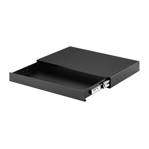 SOTOOLS Dokumentenschublade KALIMAX Schwarz – robuste Unter Schreibtischschublade (410 x 272 mm) aus Stahl, ideal für Büro, Schule und Zuhause