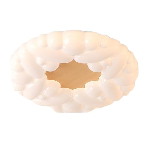 Plafonnier flush mount blanc lumière douce et diffuse pour la chambre