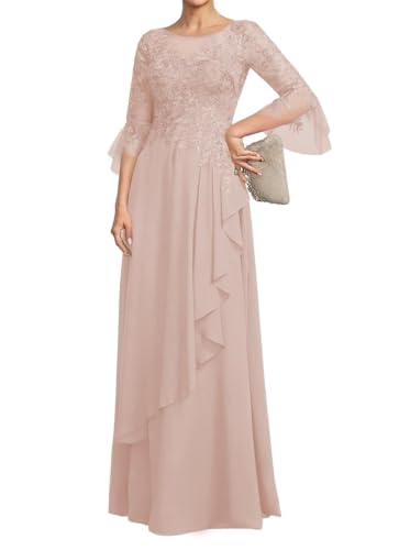 Robe de bal en mousseline de soie fine rose élégante 52