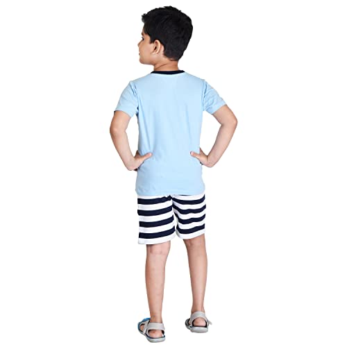 Image of Clothe Funn Boys Printed Cotton Half Sleeves T-Shirt & Shorts Set