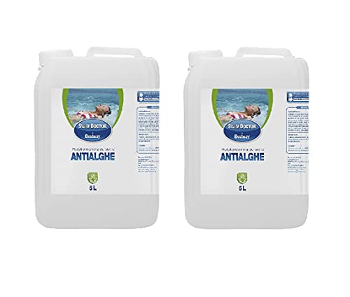 Zeus Party Offerta da 10 Litri di Alghicida per Piscine Liquido 2 Taniche da 5 Litri l' Una