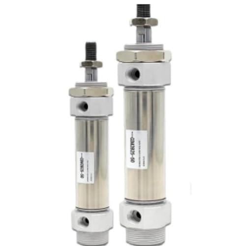 Mini cylindre d'air pneumatique CDM2B inox pour machines compactes