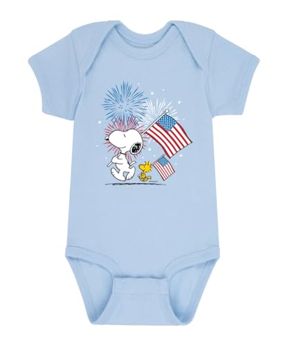 Peanuts - Snoopy and Woodstock Flag - Infant One Piece - Size 6 Months