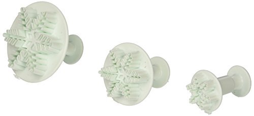 Longzang 3-Piece Decorating Fondant Embossing Tool Snow Flower Plunger Cake Cutter by Longzang
