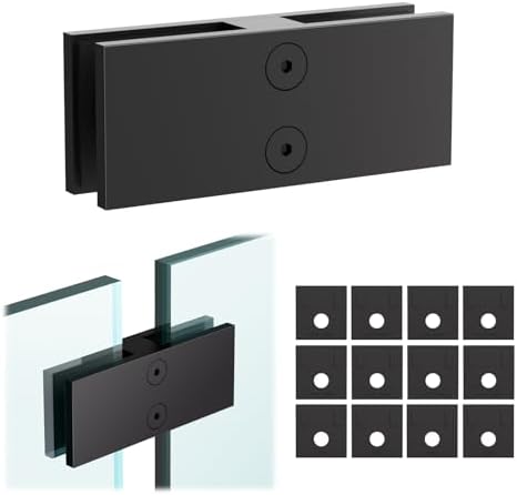 LukLoy 1 Pack Glass to Glass Clamp Frameless 180° Glass Railing Clamp