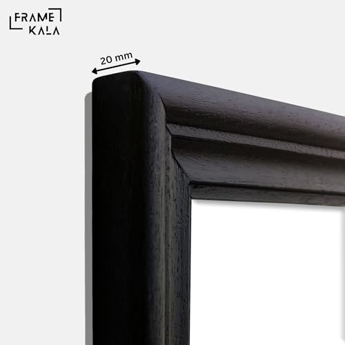 Image of Handmade Wooden Rectangular Photo Frame, 12 x 12 inch Display for Artworks, Pictures and Photos of Your Loved Ones, Best for Home, Office, Wall Decor, Living Room, Bedroom, Black