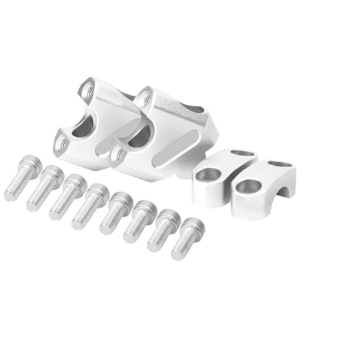 Rehausseur de guidon 22 mm pour moto Suzuki pontet argenté arrière