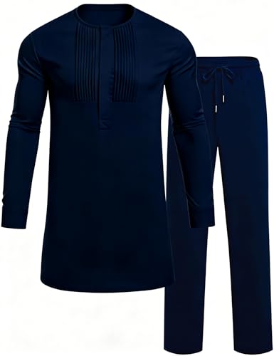 OYOZONE Mens Suits Classic fit 2 Piece African Outfits snap