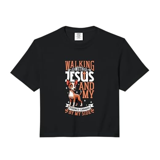 Jesus and Dog - Podenco Canario Comfort Colors Crop Top