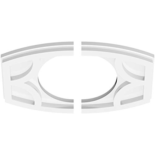 Image of Ekena Millwork CMP12X8KY2-06000 Kailey Architectural Grade PVC Contemporary, Two Piece Urethane Ceiling Medallions 12 inchW x 8 inchH x 6 inchID x 6 1 /2 inchC x 1 inchP