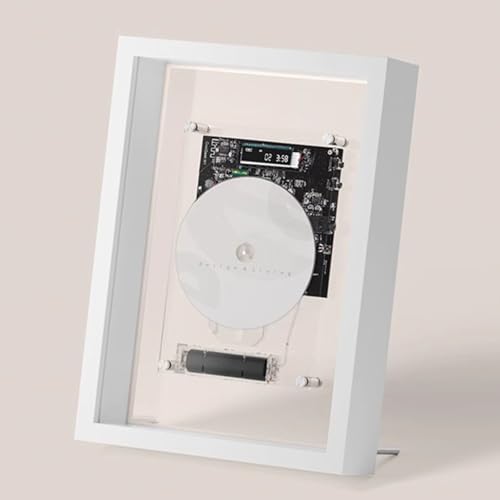 Reproductor de CD de montaje en pared, salida Bluetooth y AUX, recargable con control remoto para oficina en casa y galería