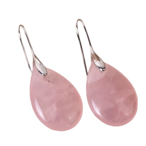 Minimalist Natural Stone Hook Dangle Drop Earrings for Women Dainty Colorful Crystal Healing Teardrop Dangling Lightweight Hypoallergenic Fashion Trendy Jewelry Gift