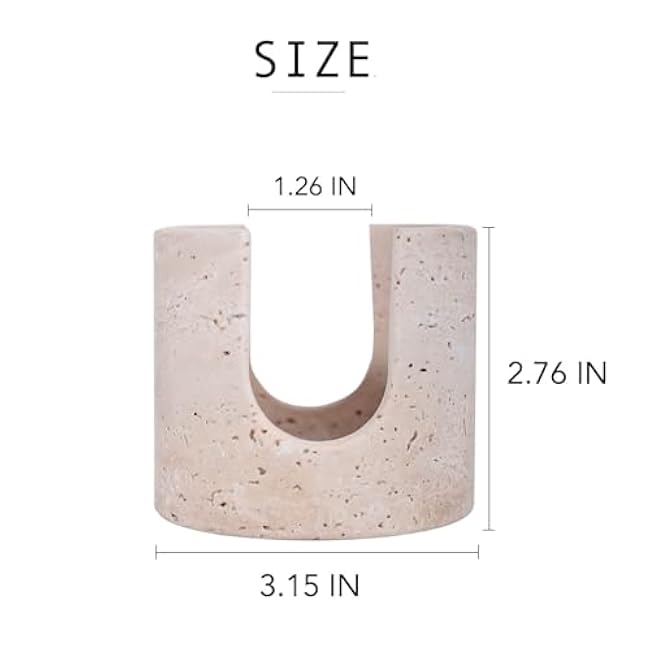 Travertine Marble Sponge Holder for Kitchen Counter - Natural Stone Dish Drying Rack, Sponge Caddy for Sink Organizer - Durable & Stylish Kitchen Decor